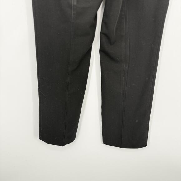 Chicos 1.5 Flat Front Dress Pants size Medium Black 29" inseam Taper Leg - Picture 7 of 11